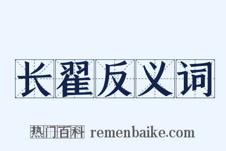 长翟反义词是什么意思的图片
